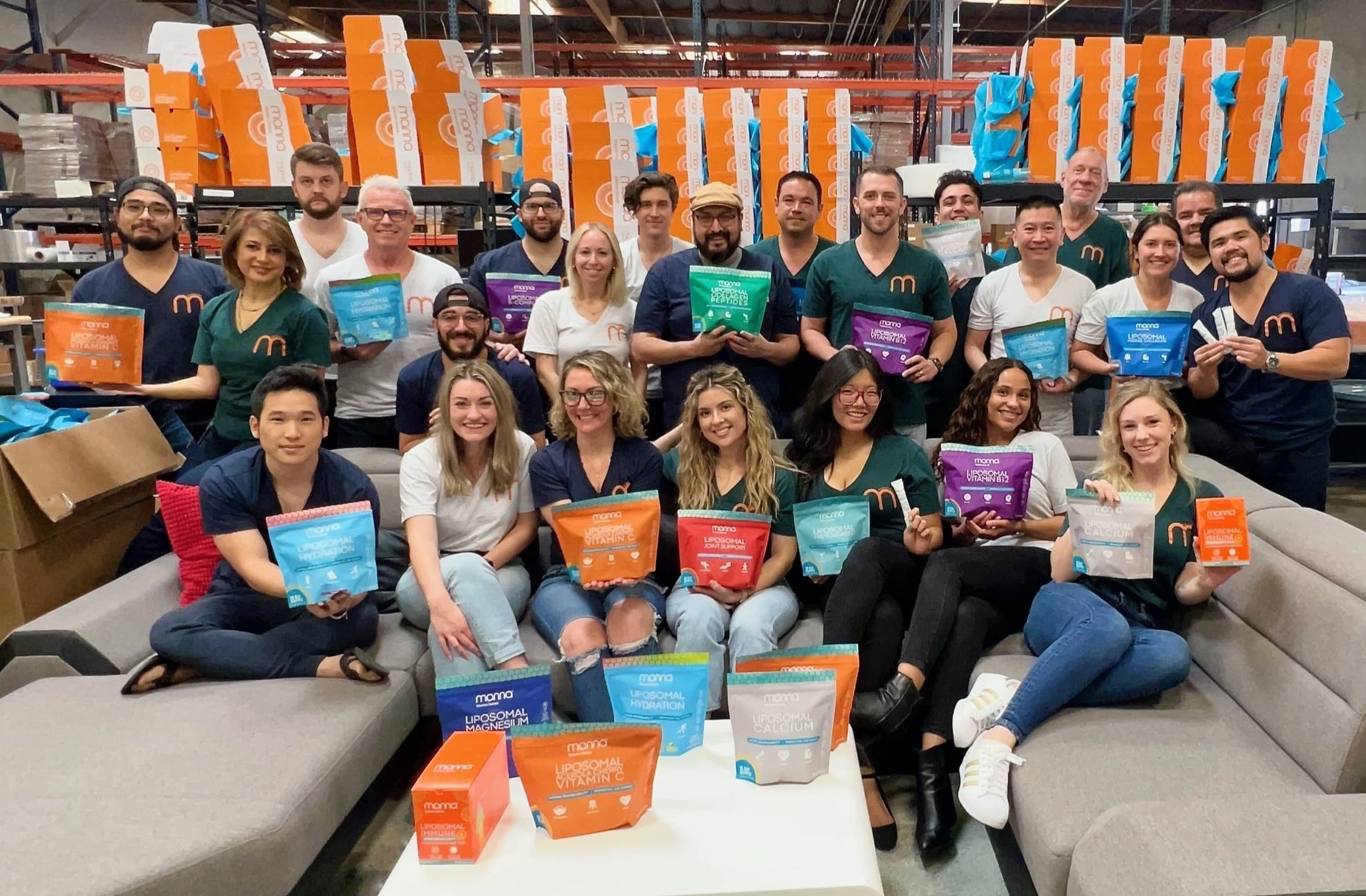 The team in the warehouse